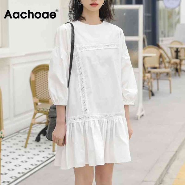 aachoae o neck embroidery patchwork mini dress batwing sleeve loose white dress lady hollow out chic pleated dresses ropa mujer 210413, Black;gray
aachoae o neck embroidery patchwork mini dress batwing sleeve loose white dress lady hollow out chic pleated dresses ropa mujer 210413, Black;gray