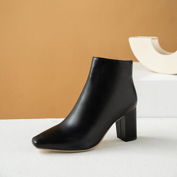 boots spring square head solid color with simple ankle manufacturers direct large size 48, Black
boots spring square head solid color with simple ankle manufacturers direct large size 48, Black