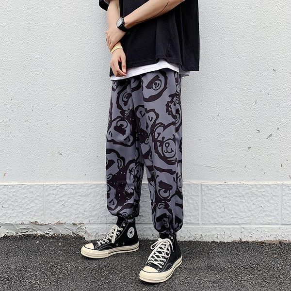 men's pants summer thin korean version of the trend ins printed sports straight loose casual drawstring sweatpants men, Black
men's pants summer thin korean version of the trend ins printed sports straight loose casual drawstring sweatpants men, Black