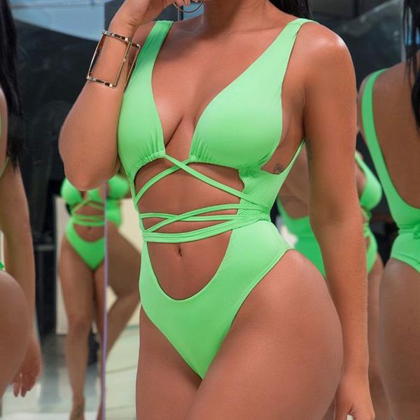 one-piece suits women's style dark v-neck swimsuit fluorescent green powdered leopard print solid-colo backless bikini
one-piece suits women's style dark v-neck swimsuit fluorescent green powdered leopard print solid-colo backless bikini