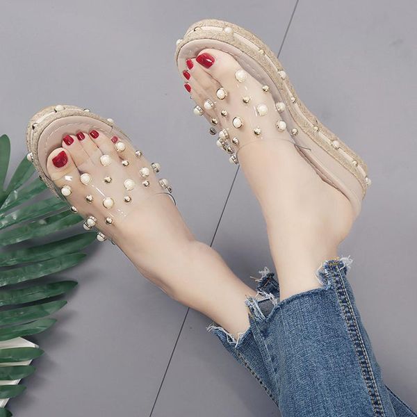transparent slippers female shoes on a wedge women heels platform string bead peep toe slides 2021 high summer pu rubber, Black
transparent slippers female shoes on a wedge women heels platform string bead peep toe slides 2021 high summer pu rubber, Black