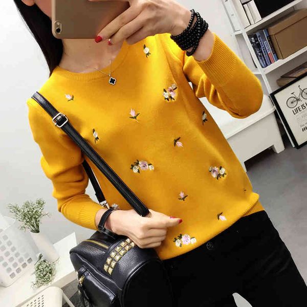 women's sweaters plus size embroidered knitting pullover sweater women loose short shirt spring autumn thick female gr1a, White;black
women's sweaters plus size embroidered knitting pullover sweater women loose short shirt spring autumn thick female gr1a, White;black