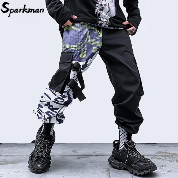 men's pants men streetwear hip cargo pockets ribbon harajuku harem color block patchwork joggers autumn track trousers, Black
men's pants men streetwear hip cargo pockets ribbon harajuku harem color block patchwork joggers autumn track trousers, Black