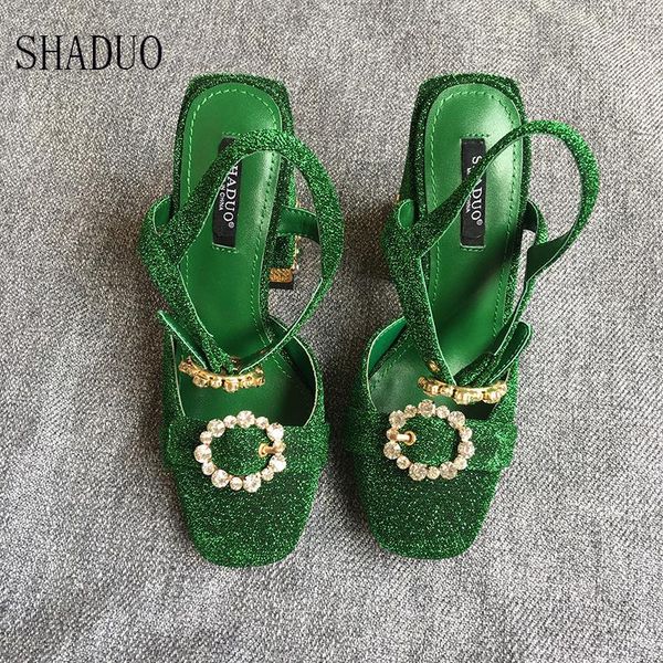 shaduo women sequined cloth stitching rhinestone with diamond heel single shoes buckle high wedding .5 dress, Black
shaduo women sequined cloth stitching rhinestone with diamond heel single shoes buckle high wedding .5 dress, Black