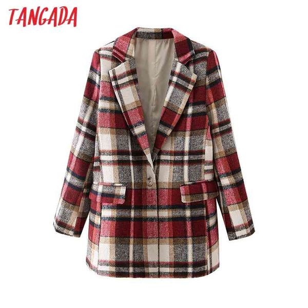 women red plaid thick coats jacket long sleeves pocket ladies elegant coat da108 210416, Black
women red plaid thick coats jacket long sleeves pocket ladies elegant coat da108 210416, Black