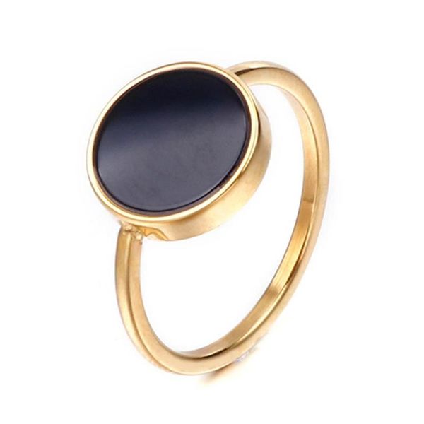 enamel black stone ring for women round stamp stainless steel wedding party girls gift fashion jewelry cluster rings, Golden;silver
enamel black stone ring for women round stamp stainless steel wedding party girls gift fashion jewelry cluster rings, Golden;silver