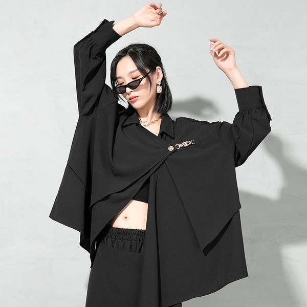 jacket high fashion korean design irregular black and vintage shirts ladies, Black;brown
jacket high fashion korean design irregular black and vintage shirts ladies, Black;brown