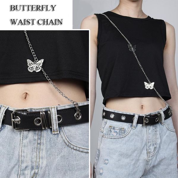 belts single shoulder butterfly girdle ladies punk waist chain adjustable buckle belt chains leather, Black;brown
belts single shoulder butterfly girdle ladies punk waist chain adjustable buckle belt chains leather, Black;brown