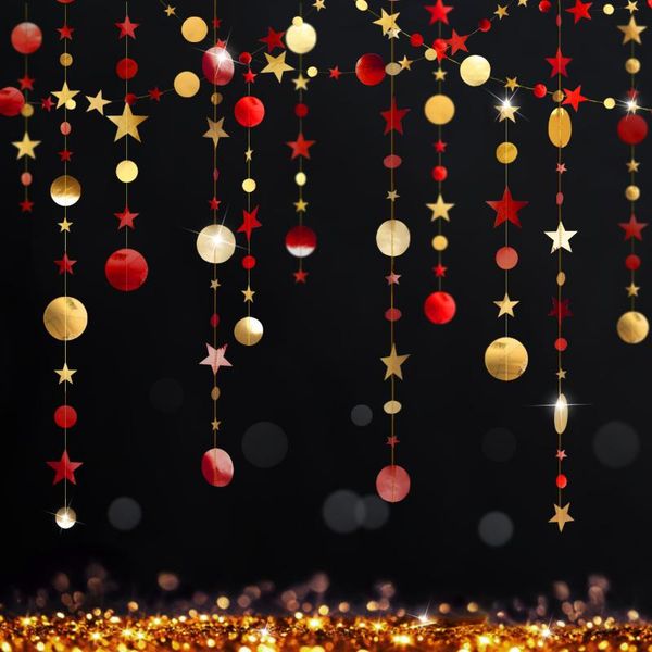 party decoration red gold paper circle star garlands banners hanging string for fall autumn wedding birthday thanksgiving day decorations
party decoration red gold paper circle star garlands banners hanging string for fall autumn wedding birthday thanksgiving day decorations