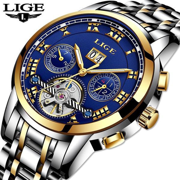 wristwatches lige tourbillon watch men stainless steel automatic waterproof business mechanical relogio masculino, Slivery;brown
wristwatches lige tourbillon watch men stainless steel automatic waterproof business mechanical relogio masculino, Slivery;brown