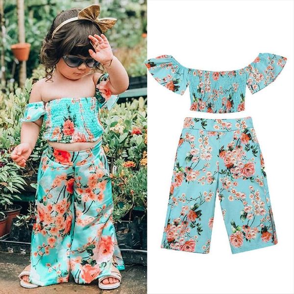 1 6y fashion kids baby girl summer clothing outfits floral print off shoulder casual loose pants outfit 2pcs, White
1 6y fashion kids baby girl summer clothing outfits floral print off shoulder casual loose pants outfit 2pcs, White