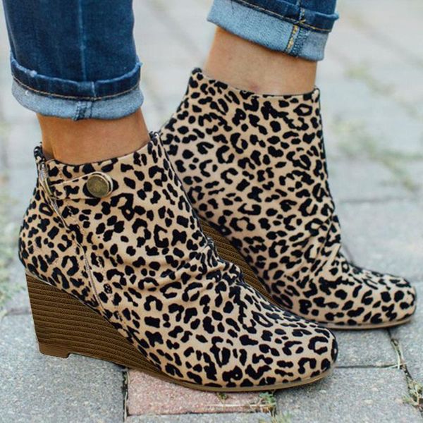 boots women's ankle high warm snow shoes fashionable wedge pointed toe leopard print zapatos de mujer, Black
boots women's ankle high warm snow shoes fashionable wedge pointed toe leopard print zapatos de mujer, Black