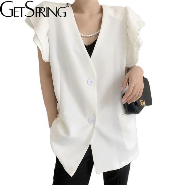 women's suits & blazers getspring women blazer long suit single breasted short sleeve ladies coat loose casual jacket autumn, White;black
women's suits & blazers getspring women blazer long suit single breasted short sleeve ladies coat loose casual jacket autumn, White;black