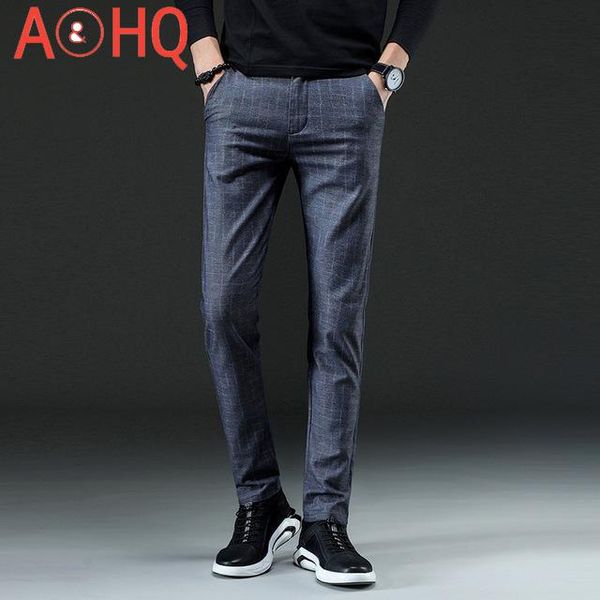 men's suits & blazers suit pants men length business classic slim fit plaid trousers office fashion clothing male, White;black
men's suits & blazers suit pants men length business classic slim fit plaid trousers office fashion clothing male, White;black