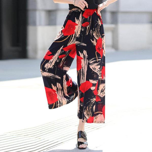 women's pants & capris print wide leg women elastic waist skirt streetwear loose trousers plus size 4xl gothic pantalon, Black;white
women's pants & capris print wide leg women elastic waist skirt streetwear loose trousers plus size 4xl gothic pantalon, Black;white