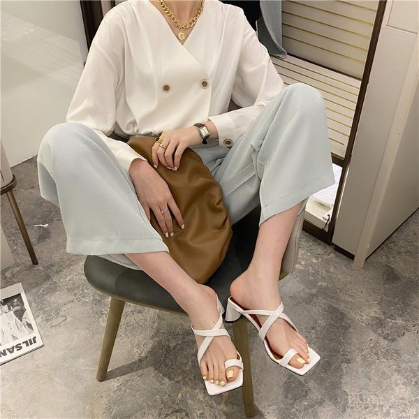 slippers 2021 brand design women slipper elegant square toe high heels sandal shoes quality outdoor slip on dress ymb225, Black
slippers 2021 brand design women slipper elegant square toe high heels sandal shoes quality outdoor slip on dress ymb225, Black