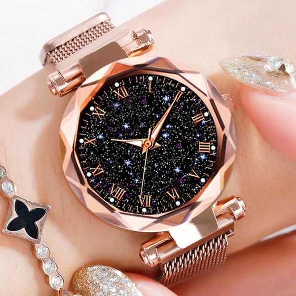 wristwatches 2021 geometric surface female luminous watches starry sky women's luxury magnetic magnet buckle quartz bracelet, Slivery;brown
wristwatches 2021 geometric surface female luminous watches starry sky women's luxury magnetic magnet buckle quartz bracelet, Slivery;brown