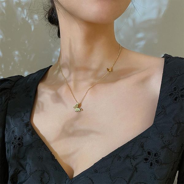 pendant necklaces meyrroyu stainless steel three color butterfly necklace for women choker 2021 trend party gift fashion jewelry collares pa, Silver
pendant necklaces meyrroyu stainless steel three color butterfly necklace for women choker 2021 trend party gift fashion jewelry collares pa, Silver