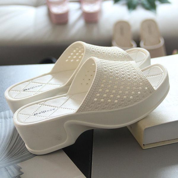 slippers high heel ladies summer wear thick bottom hollow non-slip casual beach home indoor bath waterproof, Black
slippers high heel ladies summer wear thick bottom hollow non-slip casual beach home indoor bath waterproof, Black