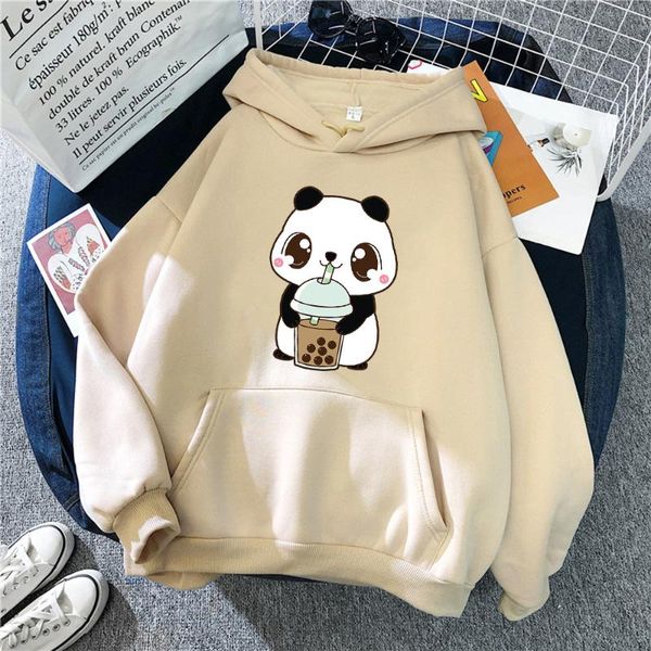 women's hoodies & sweatshirts hoody little panda drinking milk tea print hoodie streetwear cute winter clothes womens oversized loose w, Black
women's hoodies & sweatshirts hoody little panda drinking milk tea print hoodie streetwear cute winter clothes womens oversized loose w, Black