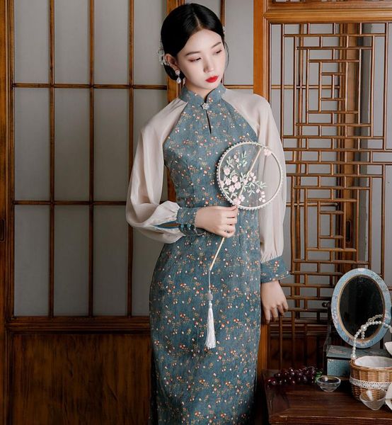 ethnic clothing chiffon full sleeve short qipao slim print mandarin collar chinese dress elegant oriental prom gown women vintage cheon, Red
ethnic clothing chiffon full sleeve short qipao slim print mandarin collar chinese dress elegant oriental prom gown women vintage cheon, Red