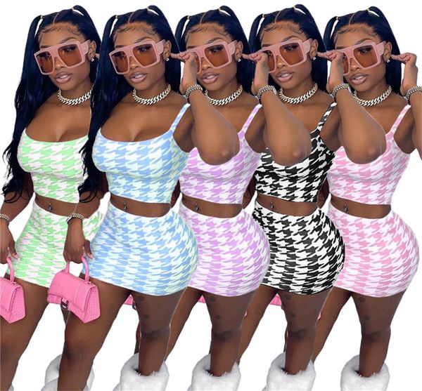 women plaid two piece dresses solid color mini skirt suits spaghetti strap tank mini skirts fashion summer clothes 5 colors 4905, White
women plaid two piece dresses solid color mini skirt suits spaghetti strap tank mini skirts fashion summer clothes 5 colors 4905, White