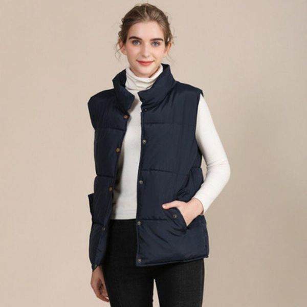 women's vests sondr autumn and winter large cotton vest stand collar sleeveless coat, Black;white
women's vests sondr autumn and winter large cotton vest stand collar sleeveless coat, Black;white