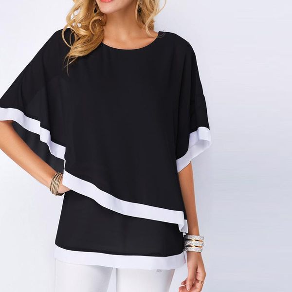 women batwing loose plus size chiffon blouse shirts pullover for summer xin- women's blouses, White
women batwing loose plus size chiffon blouse shirts pullover for summer xin- women's blouses, White