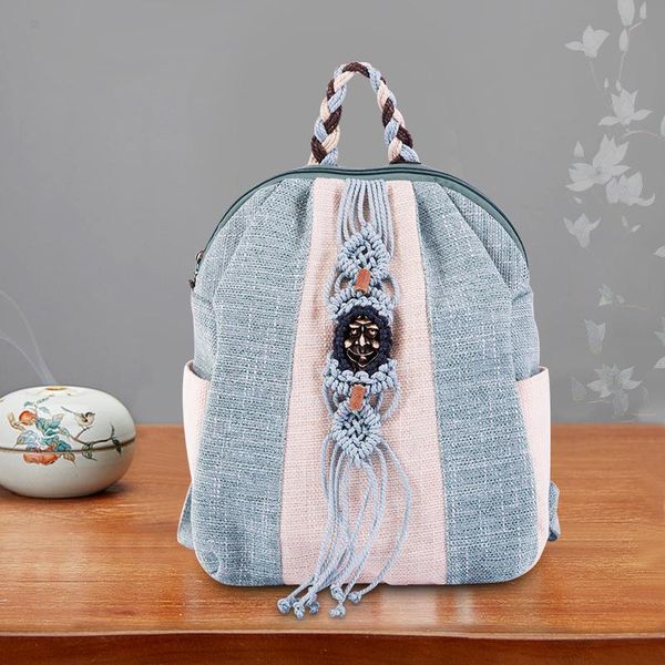 women backpack ethnic style vintage weave canvas school bag travel casual large capacity shopping for teenage girl bags
women backpack ethnic style vintage weave canvas school bag travel casual large capacity shopping for teenage girl bags