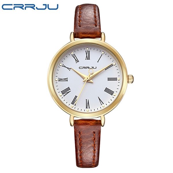 crrju luxury brand fashion casual simple style leather strap quartz wristwatch waterproof women watch relogio 210517, Slivery;brown
crrju luxury brand fashion casual simple style leather strap quartz wristwatch waterproof women watch relogio 210517, Slivery;brown