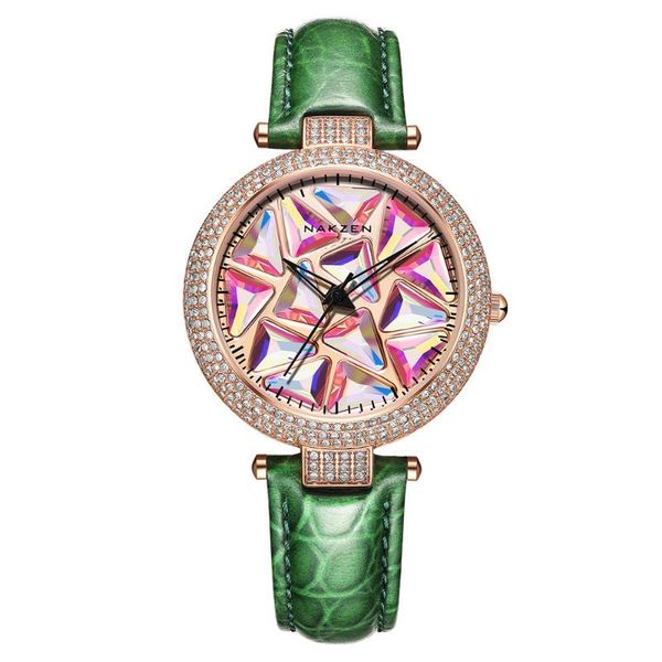 wristwatches nakzen fashion luxury crystal watches ladies leather quartz brand diamond for women clock relogio femin, Slivery;brown
wristwatches nakzen fashion luxury crystal watches ladies leather quartz brand diamond for women clock relogio femin, Slivery;brown