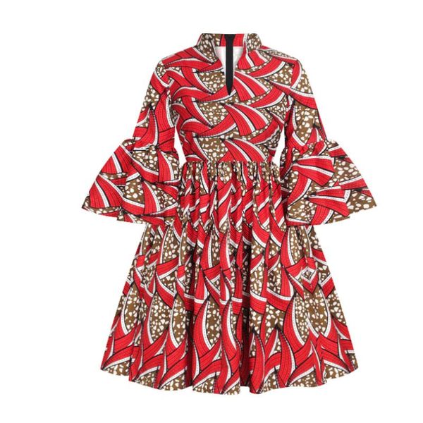 ethnic clothing 2021 african style digital print women's autumn seven-point ruffle sleeve small v-neck dress robe africaine, Red
ethnic clothing 2021 african style digital print women's autumn seven-point ruffle sleeve small v-neck dress robe africaine, Red