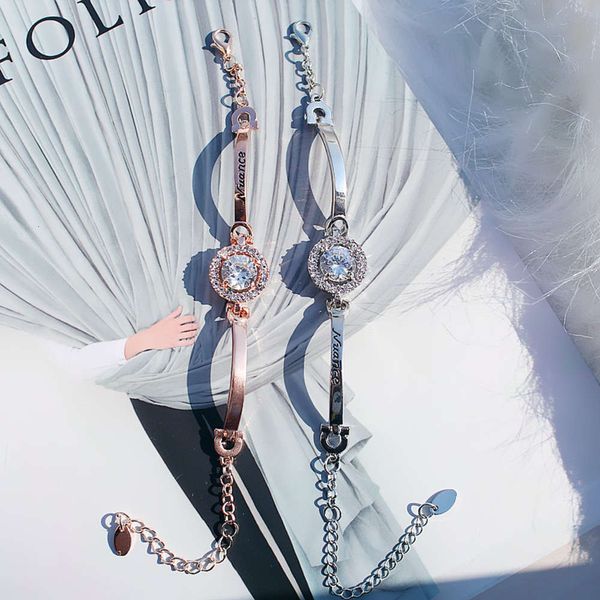 korean version exquisite super flash large zircon women's diamond temperament simple rose gold alloy bracelet adjustable, Black
korean version exquisite super flash large zircon women's diamond temperament simple rose gold alloy bracelet adjustable, Black