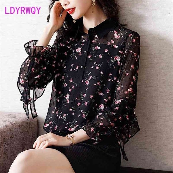 ldyrwqy fashion women's chiffon shirt slimming french loose belly covering floral office lady regular 210416, White
ldyrwqy fashion women's chiffon shirt slimming french loose belly covering floral office lady regular 210416, White