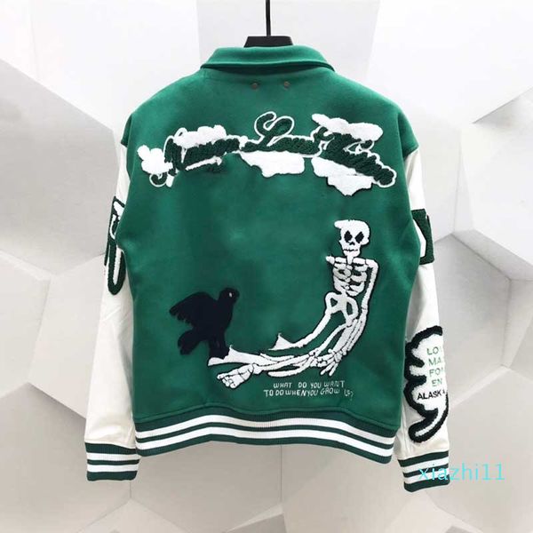 men embroidery jackets fashion oversized hip hop varsity baseball jacket leather sleeve hi street loose fit letterman coat outerwear, Black;brown
men embroidery jackets fashion oversized hip hop varsity baseball jacket leather sleeve hi street loose fit letterman coat outerwear, Black;brown