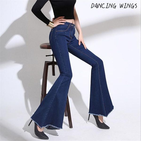 women's jeans women flared high waist bell bottom skinny denim pants female casual wide leg, Blue
women's jeans women flared high waist bell bottom skinny denim pants female casual wide leg, Blue