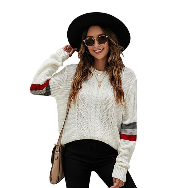 women's sweaters 2021 fashion pullovers women striped sweater autumn loose o-neck long sleeve knitted winter large size femme, White;black
women's sweaters 2021 fashion pullovers women striped sweater autumn loose o-neck long sleeve knitted winter large size femme, White;black