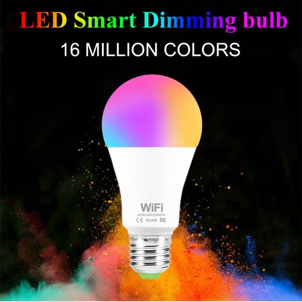 bulbs 15w 220v wifi smart bulb dimmable multicolor e27 b22 rgb led magic lamp work with alexa/google home remote control by app 
bulbs 15w 220v wifi smart bulb dimmable multicolor e27 b22 rgb led magic lamp work with alexa/google home remote control by app