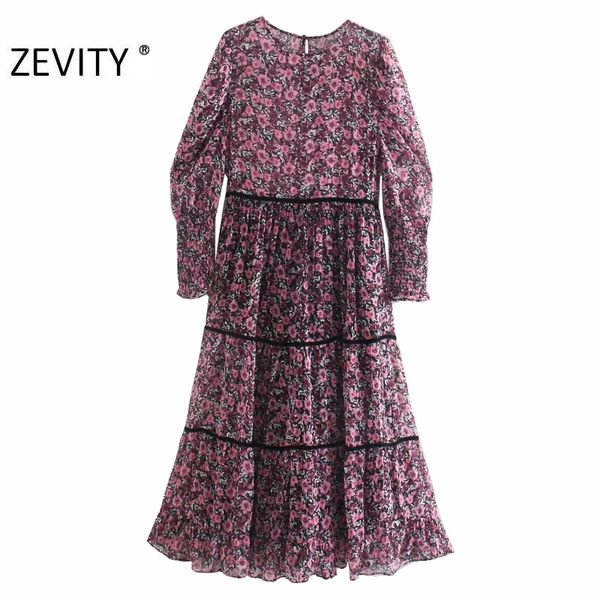 zevity women vintage o neck flower print patchwork chiffon midi dress female pleats puff sleeve casual slim party vestido ds4606, Black;gray
zevity women vintage o neck flower print patchwork chiffon midi dress female pleats puff sleeve casual slim party vestido ds4606, Black;gray