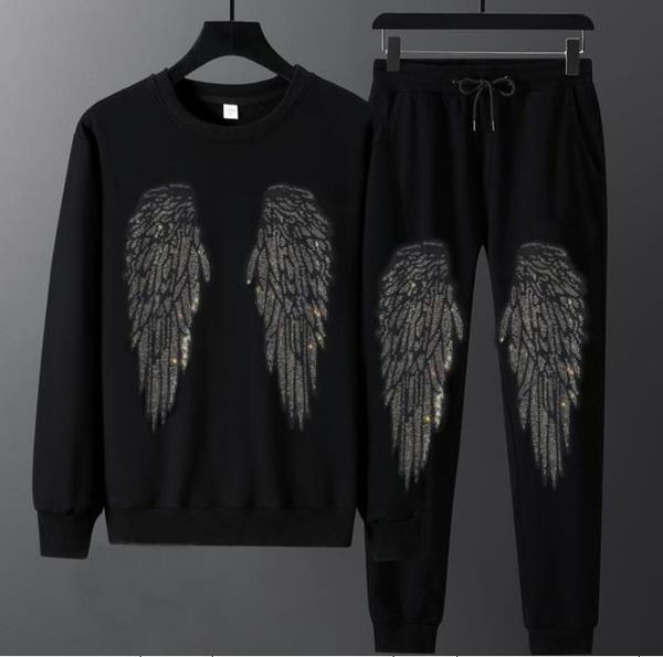 mens tracksuits winter men set warm hoodies suit casual rhinestones sweatshirts 2 piece sportswear 2021 men's, Gray
mens tracksuits winter men set warm hoodies suit casual rhinestones sweatshirts 2 piece sportswear 2021 men's, Gray