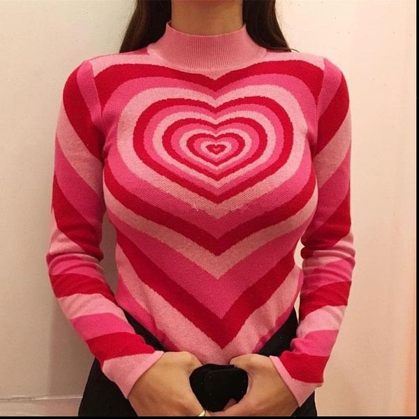 cute sweet retro short pullovers women sweater particle knit cardigan gradient pink heart sw95, White;black
cute sweet retro short pullovers women sweater particle knit cardigan gradient pink heart sw95, White;black