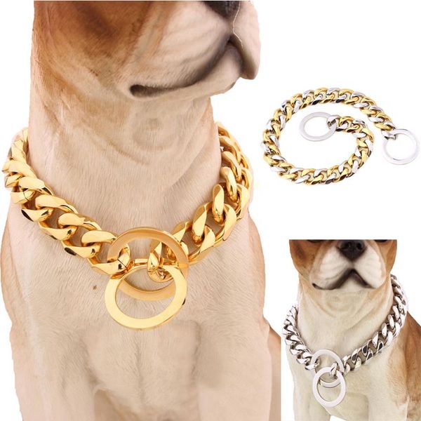 dog collars & leashes 15mm stainless steel chain metal training gold silver slip pet for large dogs pitbull retriever
dog collars & leashes 15mm stainless steel chain metal training gold silver slip pet for large dogs pitbull retriever