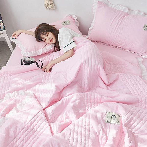 comforters & sets washed cotton summer quilt soft thin comforter korean ruffles double blanket skin-friendly air conditioner quilts wa
comforters & sets washed cotton summer quilt soft thin comforter korean ruffles double blanket skin-friendly air conditioner quilts wa