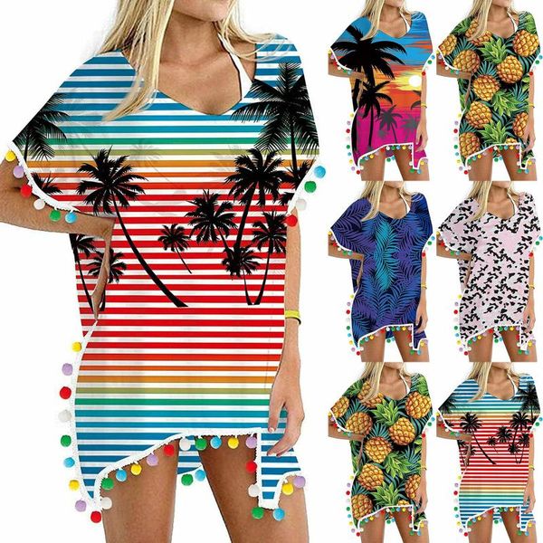 women's trim kaftan chiffon tassels swimwear beach loose bikini cover up, White;black
women's trim kaftan chiffon tassels swimwear beach loose bikini cover up, White;black