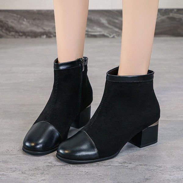 boots autumn winter short women ankle solid color thick heel females casual side zipper shoes booties woman #01, Black
boots autumn winter short women ankle solid color thick heel females casual side zipper shoes booties woman #01, Black