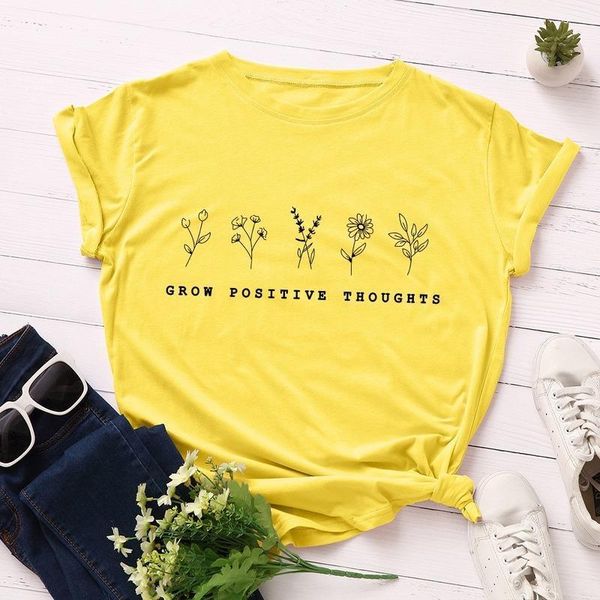 fashion plus size 100% cotton womens t shirts plant letters print o neck short sleeve feminina, White 
fashion plus size 100% cotton womens t shirts plant letters print o neck short sleeve feminina, White