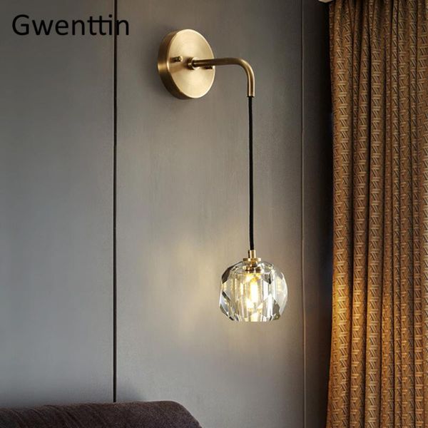 wall lamp k9 crystal light gold home decor sconces for bedroom bed bedside nordic modern led lighting fixtures luminarias
wall lamp k9 crystal light gold home decor sconces for bedroom bed bedside nordic modern led lighting fixtures luminarias
