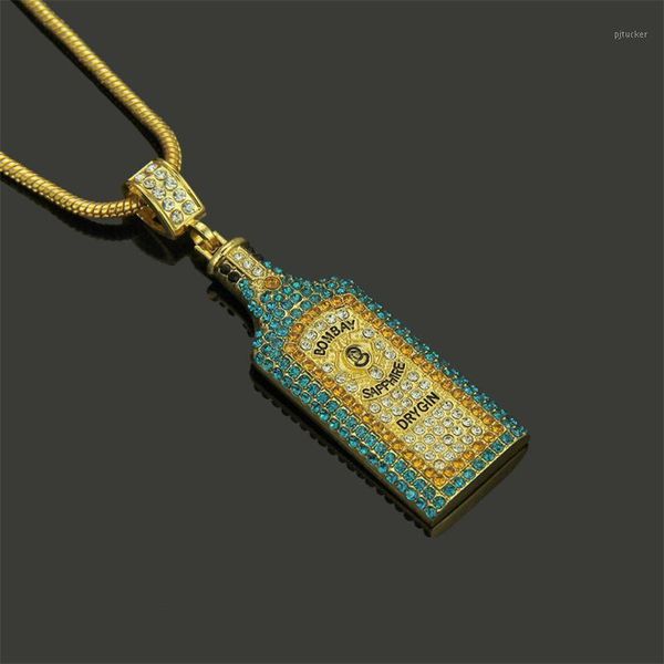 vintage colored big wine bottle necklaces full crystal iced out pendant hip hop for men women gold color fine jewelry punk style1, Silver
vintage colored big wine bottle necklaces full crystal iced out pendant hip hop for men women gold color fine jewelry punk style1, Silver