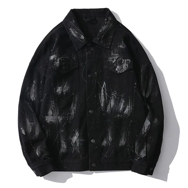 men's jackets hip hop reflective splash ink denim cargo jacket coats vintage streetwear spring jeans casual outwear for men, Black;brown
men's jackets hip hop reflective splash ink denim cargo jacket coats vintage streetwear spring jeans casual outwear for men, Black;brown