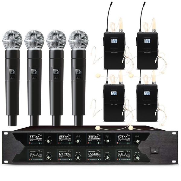professional 8-channel wireless headset microphone handheld system for large and small school lecture church stage microphones
professional 8-channel wireless headset microphone handheld system for large and small school lecture church stage microphones